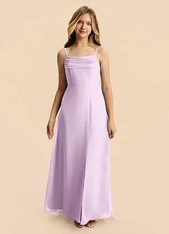 Azazie Lilly Junior Klä av A-Line i Chiffong Plisserad image5