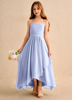 Azazie Twilight Dance Girls Formal Blumenmädchenkleider A-Linie Plissee Chiffon Kleid Eis image4