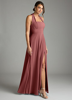 Azazie Tamira Suknie dla druhen Linia A Pofałdowany Szyfon Do ziemi Sukienka image7