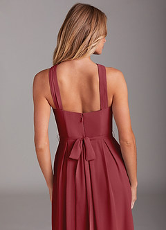 Azazie Dixie Suknie dla druhen Linia A Pofałdowany Szyfon Do ziemi Sukienka image6