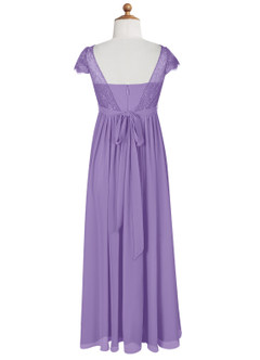 Azazie Silvermist Junior Tahiti A-Line Pleated Chiffon Dress image9
