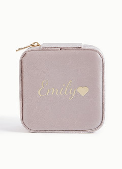 front Personalized Name Velvet Jewelry Box