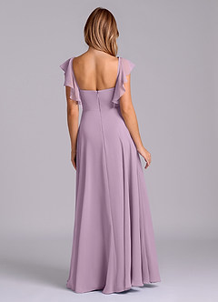 Azazie Leilani Bridesmaid Dresses Wisteria A-Line Pleated Chiffon Dress image2