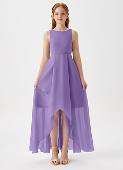 Azazie Lizette Junior Tahiti A-Line Pleated Chiffon Dress image3