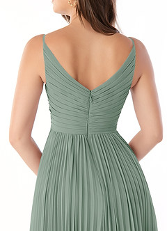 Azazie Raychelle Suknie dla druhen Linia A Pofałdowany Szyfon Długość kostki Sukienka image7