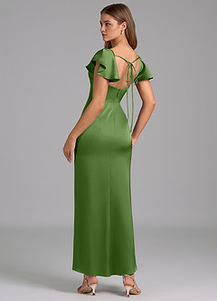 Azazie Demia Bridesmaid Dresses Basil Sheath Sweetheart Neckline Stretch Satin Dress image2