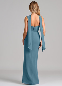 Azazie Calandra Bridesmaid Dresses Bermuda Sheath Pleated Chiffon Dress image2