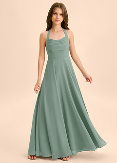 Azazie Kady Junior Dusty Rose A-Line Sweetheart Neckline Chiffon Dress image1
