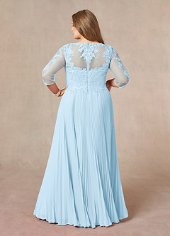 Azazie Corinne Mother of the Bride Dresses Sky Blue A-Line Sequins Chiffon Dress image9