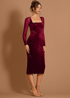 Morwenna Merlot Midi Dress image1