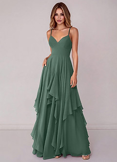 Azazie Zaina Brautjungfernkleider A-Linie Chiffon Kleid Seemoos image3