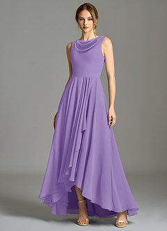 Azazie Wonderland Bridesmaid Dresses Tahiti A-Line Pleated Chiffon Dress image1