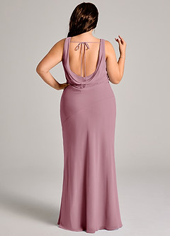 Azazie Rylina Bridesmaid Dresses Vintage Mauve Mermaid Pleated Chiffon Dress image11