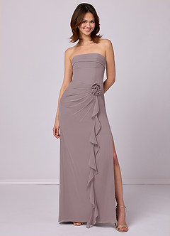 Barbie ♥ Azazie Bridesmaid Dresses Dusk Sheath Strapless Chiffon Convertible Dress image1