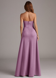 Azazie Wren Bridesmaid Dresses Wisteria A-Line Strapless Stretch Satin Convertible Dress image5