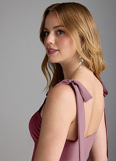 Azazie Lizet Bridesmaid Dresses Vintage Mauve A-Line Sweetheart Neckline Chiffon Dress image6