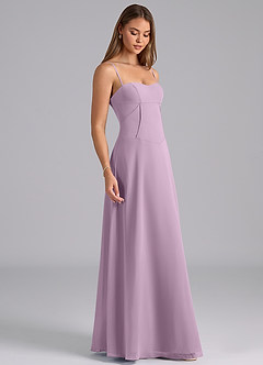 Azazie Valentine Bridesmaid Dresses Wisteria A-Line Corset Chiffon Dress image5