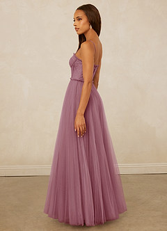 Christian Siriano Bridal for Azazie 1015 Final Sale Vintage Mauve A-Line Lace Tulle Dress image7