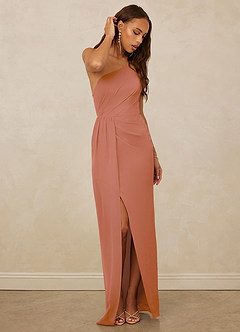 Christian Siriano Bridal for Azazie 1003 Bridesmaid Dresses MAI TAI Sheath One Shoulder Chiffon Dress image3
