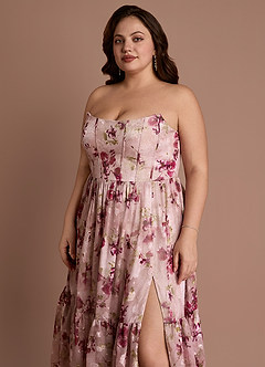 Gigi Mauve Floral Midi Dress image14