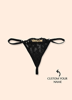 front String personnalisé avec nom, lingerie en strass personnalisée