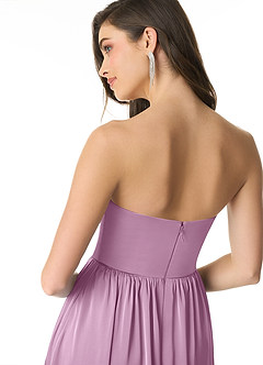 Azazie Morana Brautjungfernkleider Wandelbar A-Linie Schulterfrei Stretch-Satin Kleid Blauregen image8