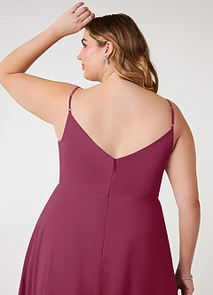 Azazie Daenerys Bridesmaid Dresses Mulberry A-Line Cowl Chiffon Dress image12