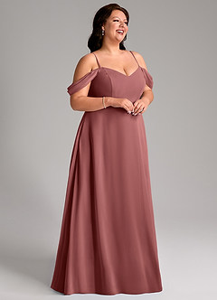 Azazie Marley Bridesmaid Dresses Amethyst A-Line Off the Shoulder Chiffon Convertible Dress image15