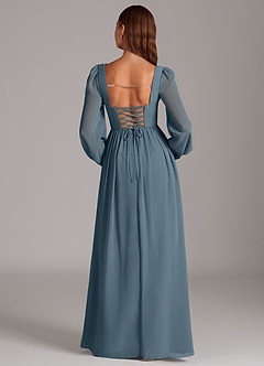 Azazie Maree Abiti da Damigella Abito A-Line in Chiffon Corsetto Crepuscolo image6