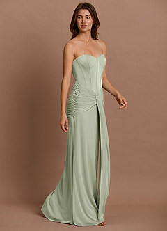 Vestido Salvia Polvoriento Largo Kalliope  image3