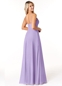 Azazie Moira Bridesmaid Dresses Lilac A-Line Scoop Chiffon Dress image5