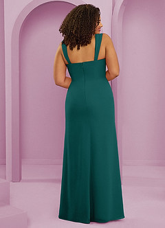 Barbie ♥ Azazie Bridesmaid Dresses Peacock Mermaid Pleated Chiffon Dress image2