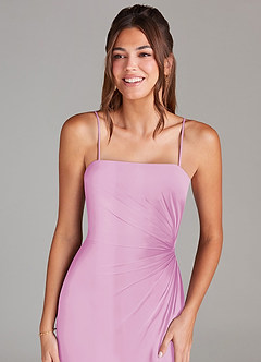 Azazie Aliani Jurken voor bruidsmeisjes Converteerbaar Jurk van Chiffon met Kolom Strapless Snoep Roze image5