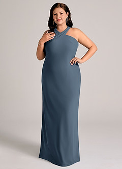 Azazie Doretta Bridesmaid Dresses Neptune Mermaid Pleated Chiffon Dress image9