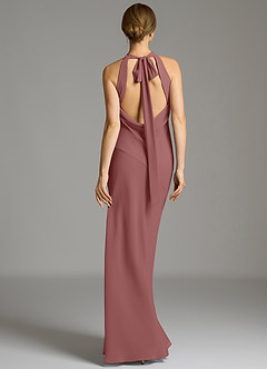 Azazie Cairo Bridesmaid Dresses Desert Rose Mermaid Pleated Chiffon Dress image3