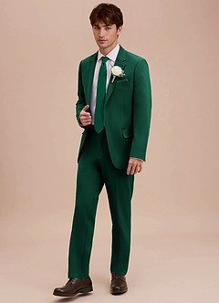 front Ethan Emerald Refined Weave Suit