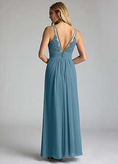 Azazie Maren Allure Bridesmaid Dresses Bermuda A-Line V-Neck Lace Chiffon Dress image5