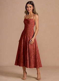 Irelia Terracotta Midi Dress image4