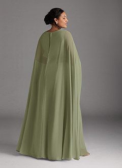 Azazie Isa Mother of the Bride Dresses Pistachio A-Line V-Neck Pleated Chiffon Dress image8