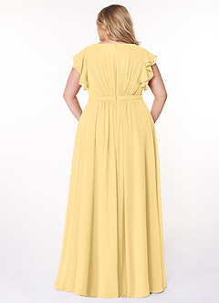 Azazie Daphne Modest brudtärna klänningar Klä A-Line Volang Golvlängd Chiffong image7