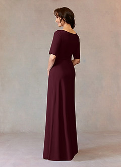 Azazie Joelle Mother of the Bride Dresses Cabernet A-Line Sequins Stretch Crepe Dress image3