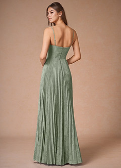 Akiko Pistachio Pleated Maxi Dress image5