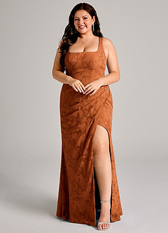 Azazie Mero Suknie dla druhen Osłona Pofałdowany Kwiatowe wypalenie Do ziemi Sukienka image9