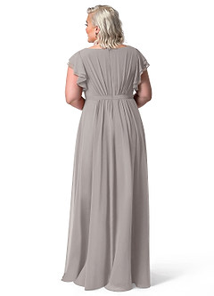 Azazie Daphne Modest Bridesmaid Dresses A-Line Ruffled Chiffon Floor-Length Dress image47