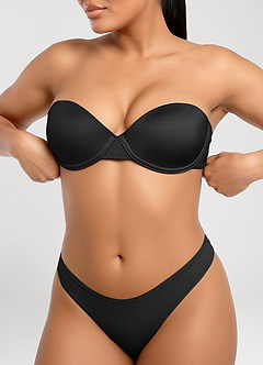 front Strapless Underwire Molded Cup Bra