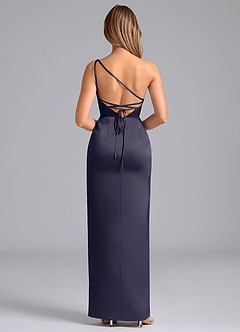 Azazie Naria Brautjungfernkleider Etui One-Shoulder Stretch-Satin Kleid Sturm image6