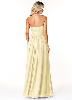 Azazie Yazmin Bridesmaid Dresses Lemon Sorbet A-Line Sweetheart Neckline Chiffon Convertible Dress image2