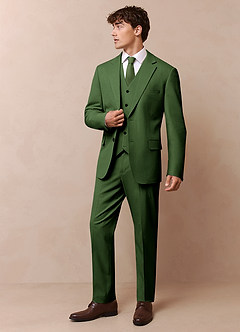 front James Olive Structured Stretch Dress Pants