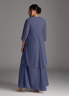 Azazie Manuella Vestidos para mãe da noiva Vestir Tormentoso de Chiffon de Linha A com Decote em V Plissado image15