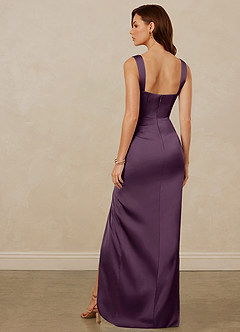 Christian Siriano Bridal for Azazie 1017 Bridesmaid Dresses Plum Sheath Sweetheart Neckline Stretch Satin Dress image5